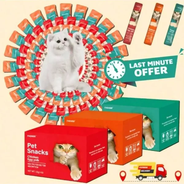 Assorted Lickable, Squeezable Cat Treats,0.52 Oz Pouches,