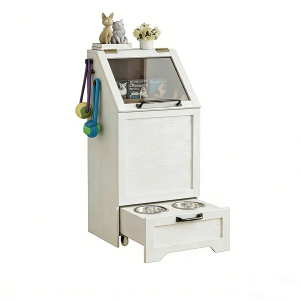 Complete Pet Feeding and Storage Station